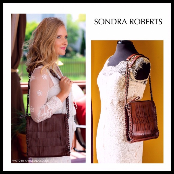 VEGAN LEATHER FRINGE SADDLE SHOULDER TOTE BAG - Picture 8 of 8